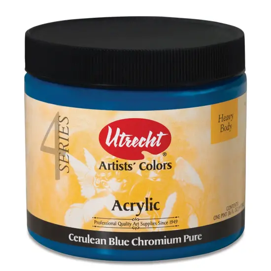 Utrecht Artists' Acrylic Paint - Cerulean Blue Chromium, Pint {1}