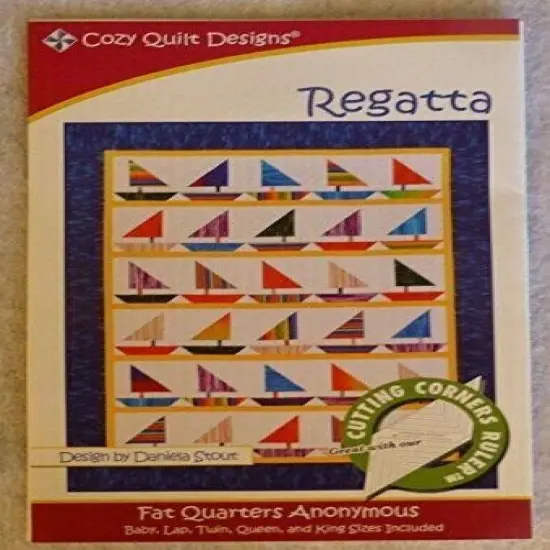 REGATTA Quilt Pattern Fat Quarter Friendly -From: Cozy Quilt Designs Quilt PT134 {1}