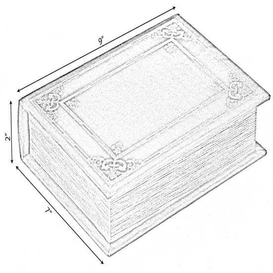 Decorative Vintage Book Shaped Trinket Storage Box Green {4}