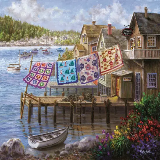 Sunsout Dockside Quilts 500 pc Large Pieces Jigsaw Puzzle 19271 {1}