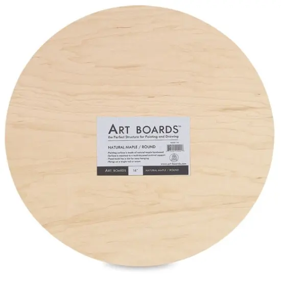 Art Boards Natural Maple Panel - 16" Round, Uncradled {1}