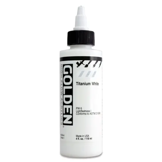 Golden High Flow Acrylics - Titanium White, 4 oz bottle {1}