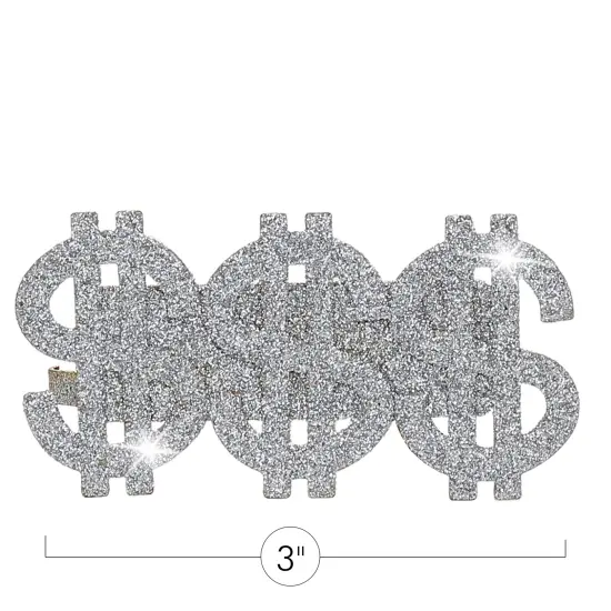 Dollar Sign Costume Ring - Money Symbol Jewelry Three Finger Ring for Men and Women {6}