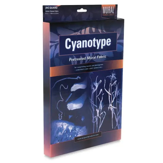 Jaquard Cyanotype Fabric Mural, 5 ft x 7 ft {1}