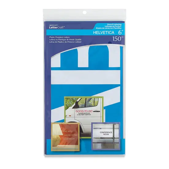 Westcott BetterLetter Plastic Letter Stencils - 6", Capital Only, Helvetica {1}