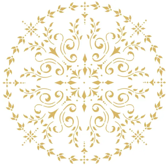 Ceiling Medallion Wall Stencil | 417 by Designer Stencils | Mandala & Medallion Stencils | Reusable | Easy to Use & Clean Art Stencil {1}