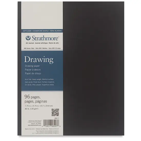 Strathmore Softcover 400 Series Drawing Art Journal - 9-3/4" x 7-3/4", Cream, 80 lb, 96 Pages {1}