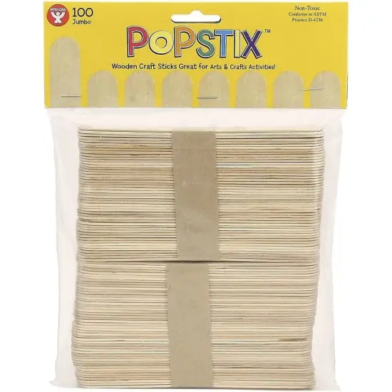 Natural Craft Wood Popstix {3}
