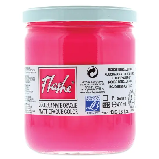 Lefranc & Bourgeois Flashe Vinyl Paint - Fluorescent Pink, 400 ml jar {1}