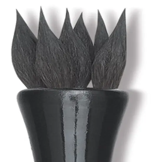 Luco Black Squirrel Brush - Pointed Round, 6 Locks {1}