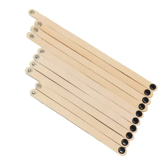 10 Pack 1/2 Inch Leather Bracelets Blank-Hand Stamping, Tooling, Engraving {2}