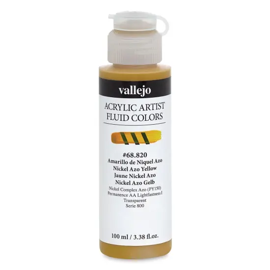 Vallejo Fluid Acrylic - Nickel Azo Yellow, 100 ml {1}