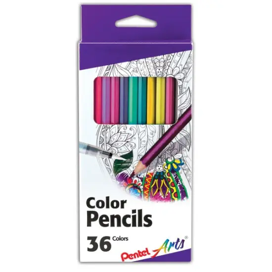 Pentel Arts Watercolor Pencil Set - Assorted Colors, 36-Pack {1}