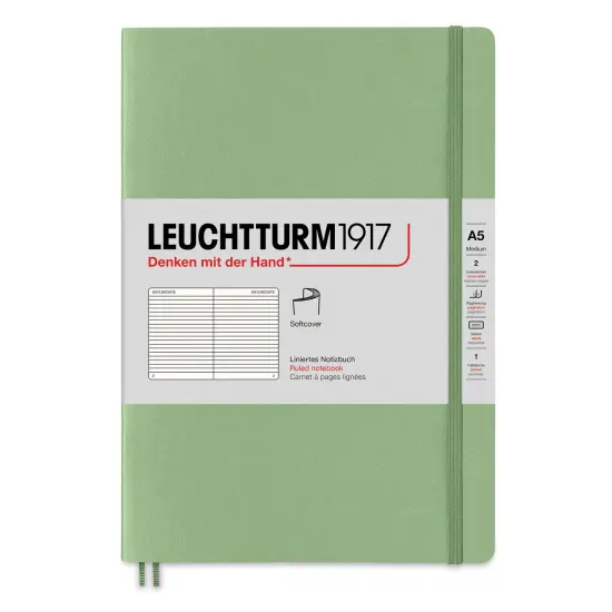 Leuchtturm1917 Ruled Softcover Notebook - Sage, 5-3/4" x 8-1/4" {1}