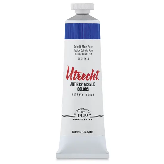 Utrecht Artists' Acrylic Paint - Cobalt Blue Pure, 2 oz tube {2}
