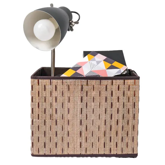 Beige Foldable Decorative Storage Box for Living Room, Bedroom, Dining, Playroom or Office {1}