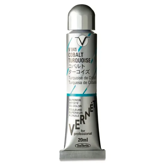 Holbein Vern&eacute;t Superior Artists' Oil Color - Cobalt Turquoise, 20 ml tube {1}