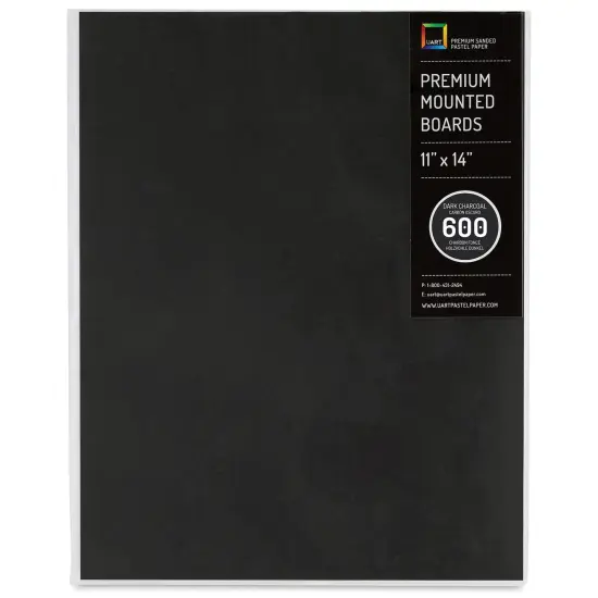UArt Premium Sanded Pastel Paper Board - 11" x 14", Dark, 600 Grit {1}