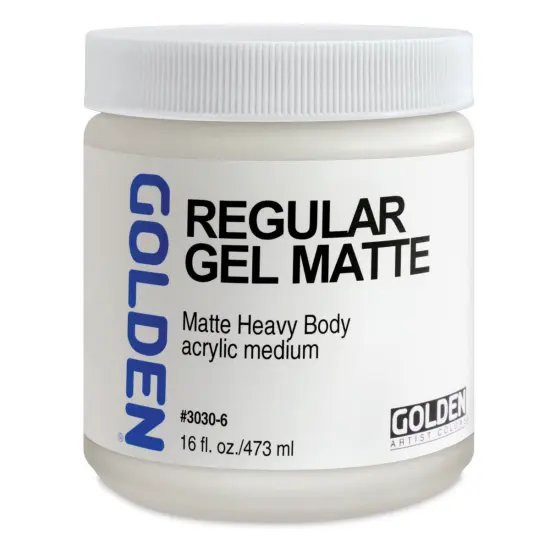 Golden Regular Acrylic Gel Medium - Matte, 16 oz jar {2}
