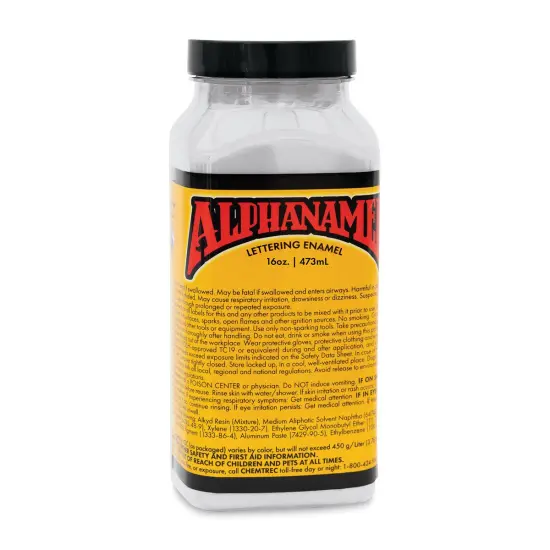 Alpha6 Alphanamel Lettering Enamel - Alpha White, 473 ml, Bottle {1}