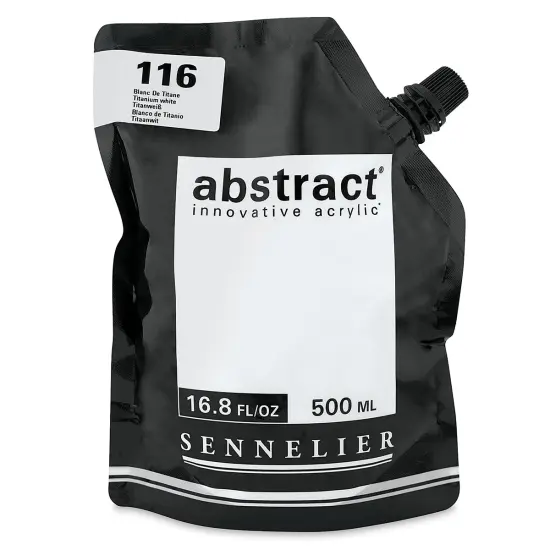 Sennelier Abstract Acrylic - Titanium White, 500 ml pouch {2}