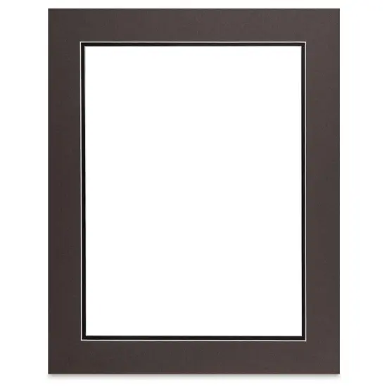 Blick Double Mat - Cinder over Smooth Black, 16" x 20" (11-3/4" x 15-3/4" opening) {1}