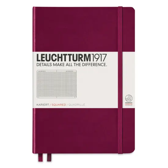 Leuchtturm1917 Squared Hardbound Notebook - Port Red, 5-3/4" x 8-1/4" {1}
