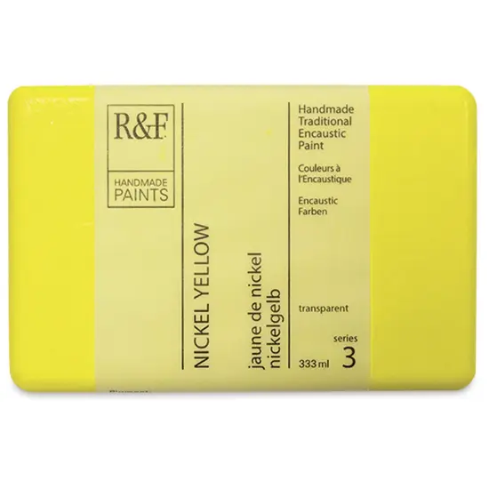 R&F Encaustic Paint Block - Nickel Yellow, 333 ml, Block {1}