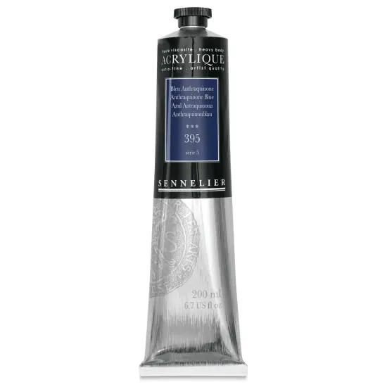 Sennelier Extra-Fine Artist Acryliques - Anthraquinone Blue, 200 ml tube {1}