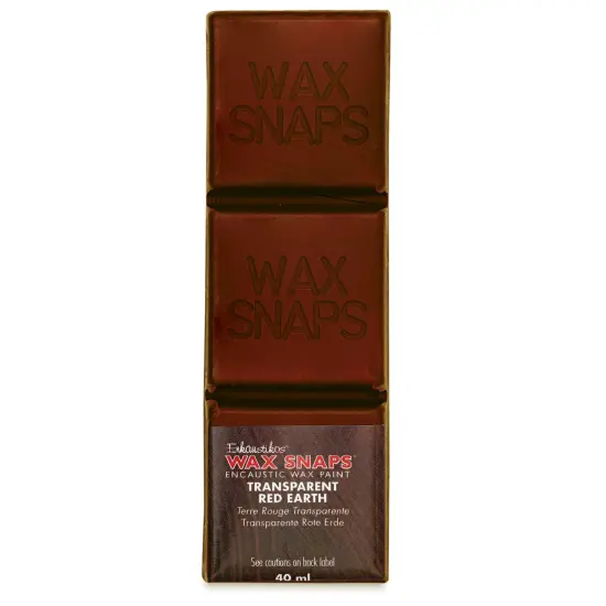 Enkaustikos Wax Snaps Encaustic Paints - Transparent Red Earth, 40 ml cake {1}