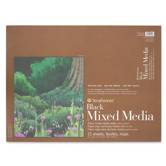 Strathmore 400 Series Black Mixed Media Pad - 18" x 24", 15 Sheets {1}