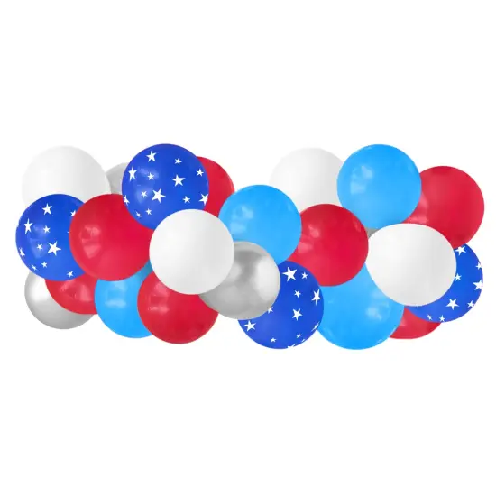 Balloon Garland - Red, White & Blue (4th of July) {1}