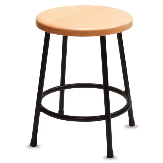 Richeson Lyptus and Steel Stool - 18"H, Round {2}