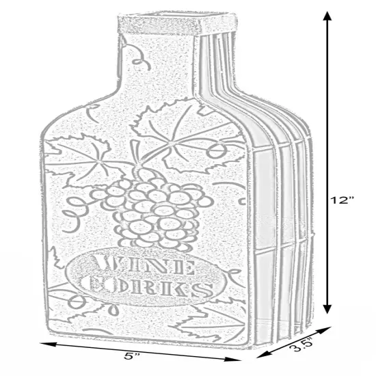 Vintage Metal Bottle Shaped Wine Cork Holder {6}