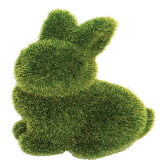 Moss Flocked Easter Bunny Set of 3 {3}