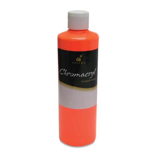 Chromacryl Students' Acrylics - Neon Orange, 16 oz bottle {1}