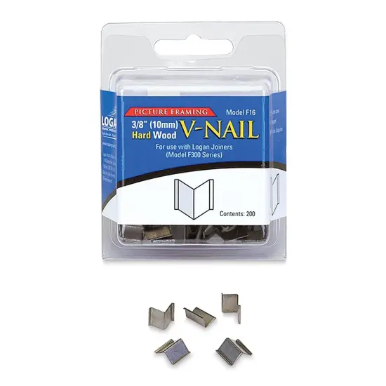 Logan Hard V Nails - 3/8", Box of 200 {1}
