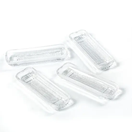 HIC Kitchen Corn Dishes, Glass, Set of 4, 8.5-Inches Clear {1}
