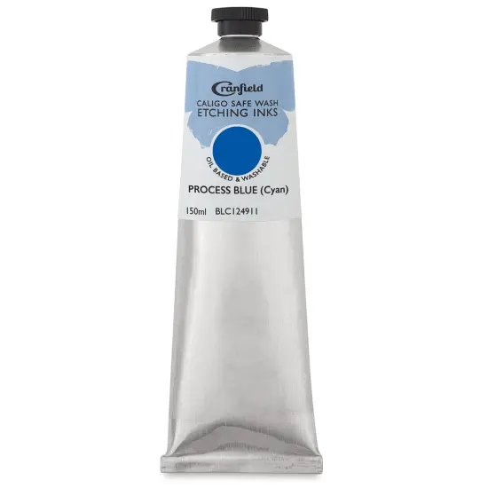 Cranfield Caligo Safe Wash Etching Ink - Process Blue (Cyan), 150 ml Tube {1}