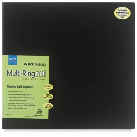 Itoya Art Profolio Multi-Ring Mini Binder - 14" x 11", Black, Landscape {1}