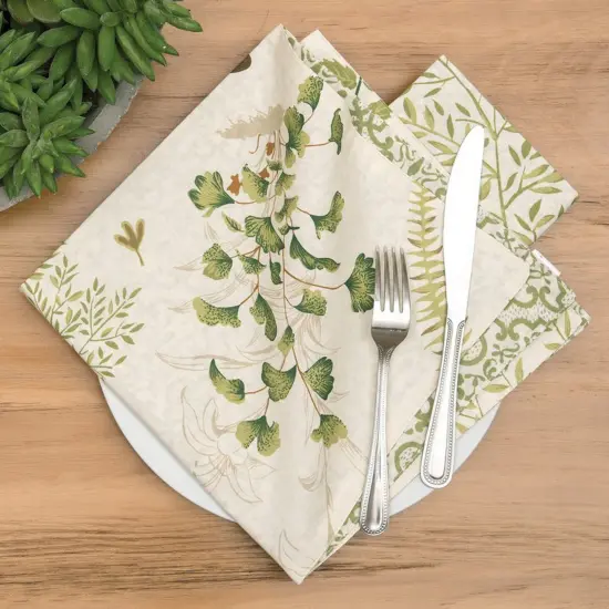 Althea Floral Cotton Reversible Napkin Set of 6 {4}