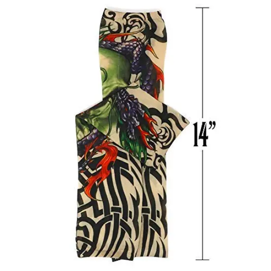 Fake Temporary Tattoos Sleeves - Arm Cover Tattoo Sleeve Gag Accessories for Men Women and Kids - 6 Pieces {6}