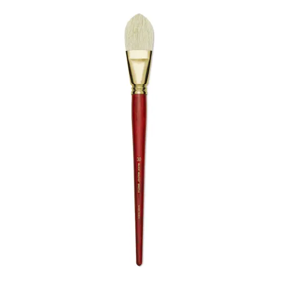 Blick Master Bristle Brush - Short Filbert, Long Handle, Size 30 {1}