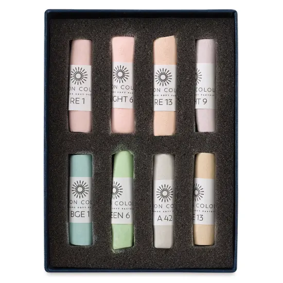 Unison Handmade Pastel Set - Light Colors, Set of 8, Full Stick {2}