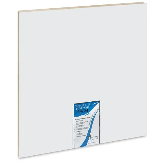 American Easel Gessoed Wood Painting Panel - 24" x 24", 7/8" Cradle {1}