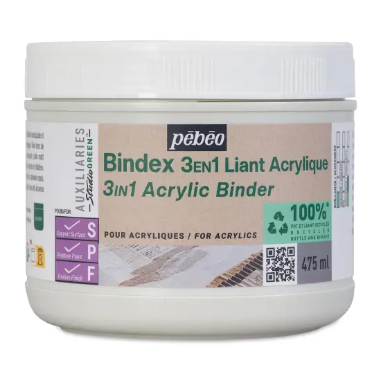 Pebeo Studio Green Bindex 3-in-1 Acrylic Binder - 475 ml {1}