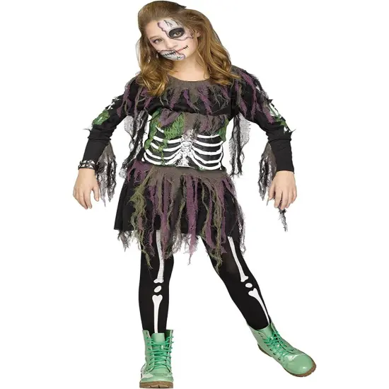 3D Zombie Skeleton Girl's Costume {1}
