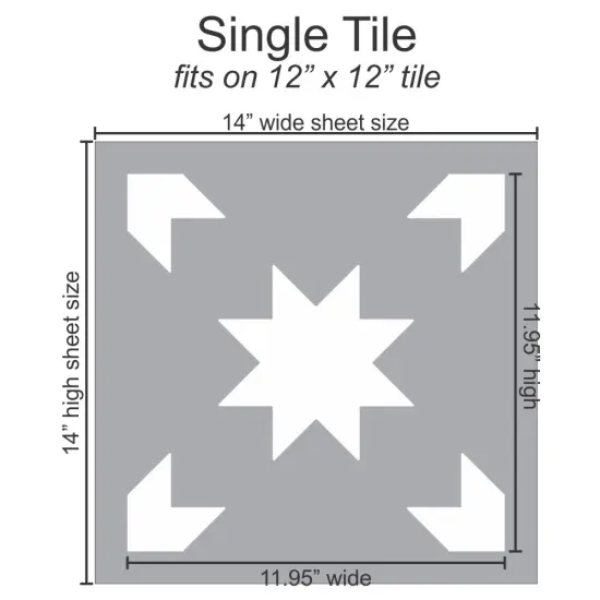 Large Farmhouse Star Floor and Patio Stencil {4}