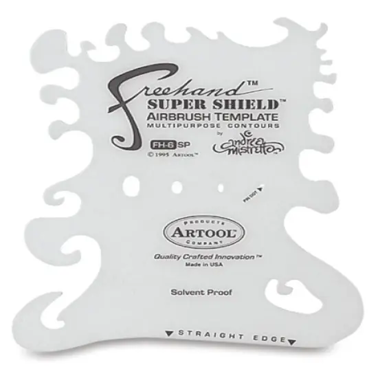 Artool Freehand Essential Seven Airbrush Template - FH-6, Super Shield {1}