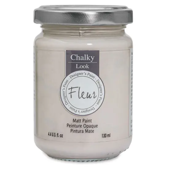 Fleur Chalky Look Paint - Grey White, 4.4 oz jar {1}